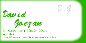 david goczan business card